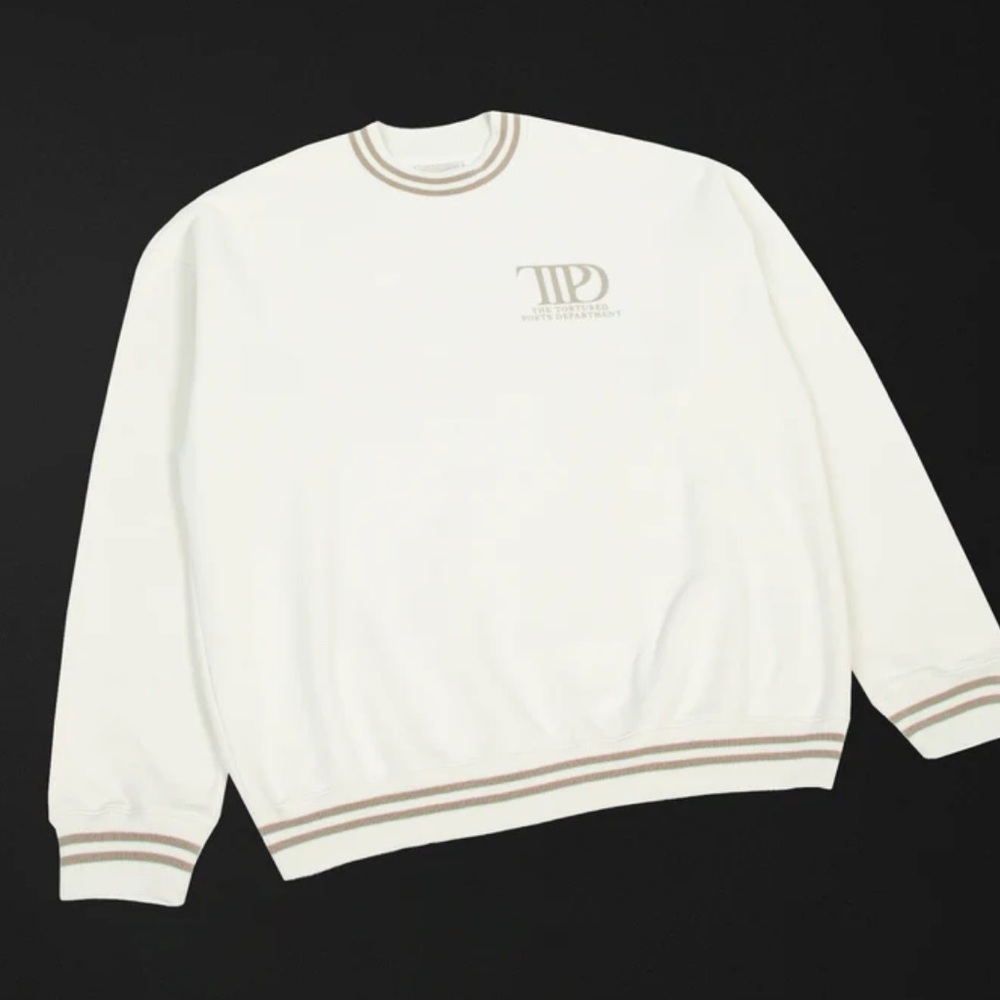 Taylor Swift TTPD Crewneck Striped Sweater size XL SOLD OUT